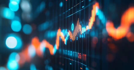 Fototapeta premium Abstract stock chart