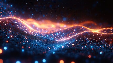 Obraz premium The abstract futuristic technology background emphasizes wireless networks and connectivity, highlighting the big data concept.