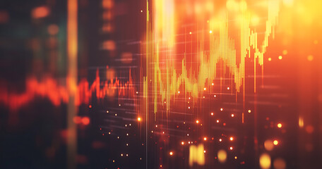 Fototapeta premium Abstract stock chart
