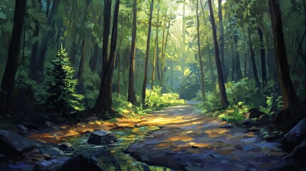 Obraz premium The coolest mystic forrest wallpaper, the coolest forest wallpaper, the coolest forest background wallpaper