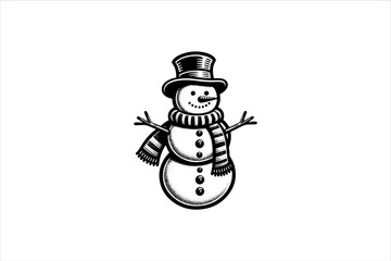 Snowman vector illustration. Snowman Icon Vector Illustration. Snowman Silhouette Vector Illustration.