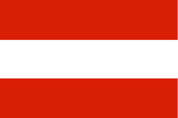 Obraz premium flag of Austria, a national symbol of the country, waving in the wind