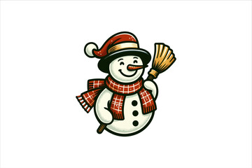 Snowman vector illustration. Snowman Icon Vector Illustration. Snowman Silhouette Vector Illustration.