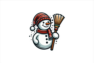 Snowman vector illustration. Snowman Icon Vector Illustration. Snowman Silhouette Vector Illustration.