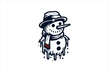 Snowman vector illustration. Snowman Icon Vector Illustration. Snowman Silhouette Vector Illustration.