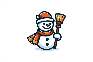 Snowman vector illustration. Snowman Icon Vector Illustration. Snowman Silhouette Vector Illustration.