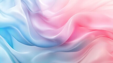 Obraz premium A pink, purple, blue, orange, and yellow wavy wallpaper background. Liquid metal rainbow waves banner. 3D gradient background with colorful waves.