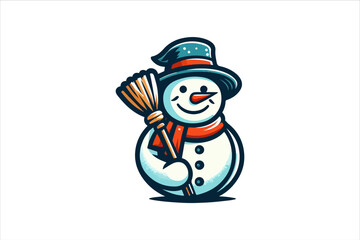 Snowman vector illustration. Snowman Icon Vector Illustration. Snowman Silhouette Vector Illustration.
