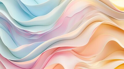 Obraz premium Abstract pastel colors 3d wave background. Abstract background in soft pastel colors