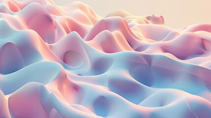 Obraz premium Abstract pastel colors 3d wave background. Abstract background in soft pastel colors