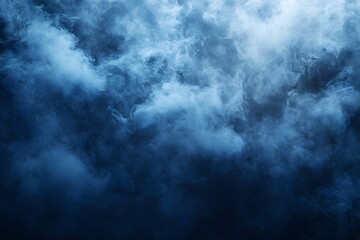 Obraz premium Dark blue misty textured background with abstract cloud effects and foggy atmosphere 