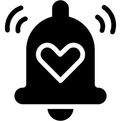 Vector Icon Bell, Christmas, Music, Wedding Bell, Love And Romance