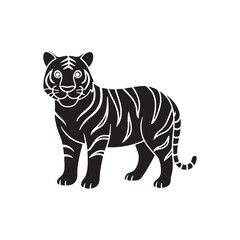 Tiger silhouette vector style illustration