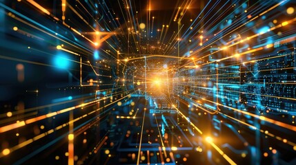 Fototapeta premium abstract structure circuit computer technology business background