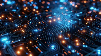 Abstract futuristic electronic circuit technology background