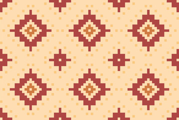 Textile Background Ethnic Design Pattern Easyfolk Embroidery, Aztec Geometric Ornament Print. Design for Carpet, Wallpaper, Clothing, Wrapping, Fabric