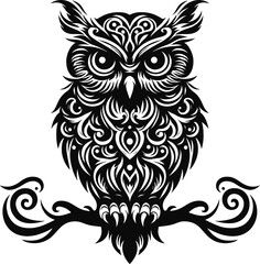 Illustration of owl vector graphic 