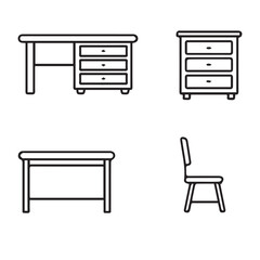 furniture icons vector set 
