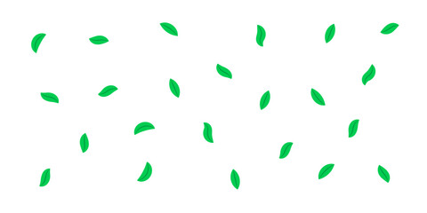 Nature leave texture vector pattern background with green elements. Modern vector wallpaper in flat style