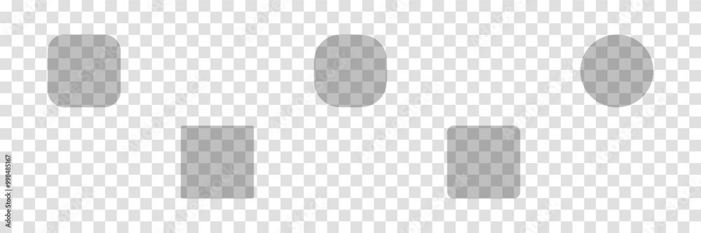 Wall mural transparent mobile app buttons. cyberspace elements for user interface figures. vector icons in flat