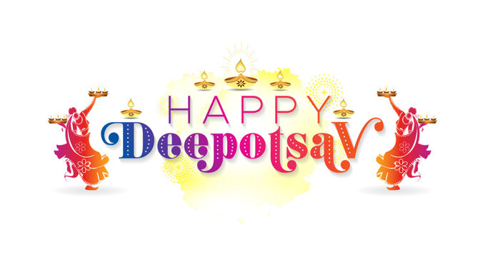 Happy diwali. Indian deepotsav celebration background