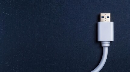 Simple USB outline isolated on a clean surface, Hardware, Tech silhouette