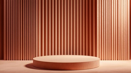 Abstract flat podium on creative background.