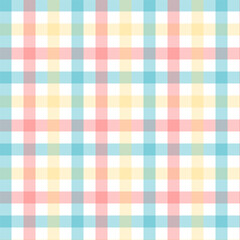 Colorful gingham seamless pattern.Checkered tartan plaid repeat pattern in green red yellow.Geometric vector illustration background wallpaper