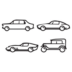 Car icon vector set 