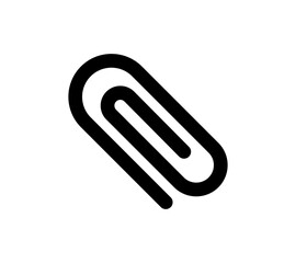 Vector paper clip icon. Attach file icon.