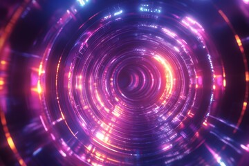 Obraz premium Abstract futuristic background with gold PINK blue glowing neon moving high speed wave lines. Great wallpaper.