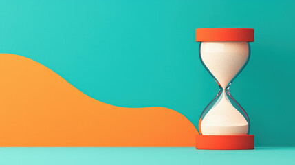 Hourglass icon, vector illustration, time passing, sand-glass symbol, deadline concept