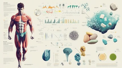 An infographic on benefits for muscle function and energy levels, visually appealing for educational use.