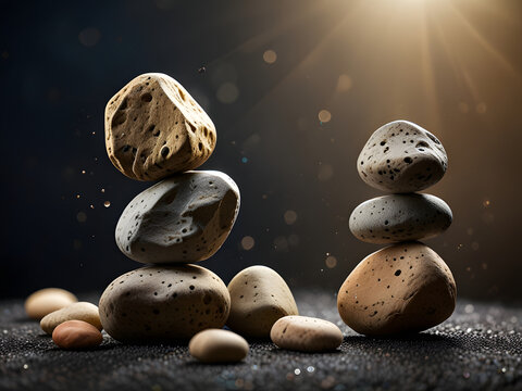stones and drops, stones, black stones and water drops, stones black, stones with water drops, abstract black and white background, black and white balls, black and white, stack of stones, pile of peb
