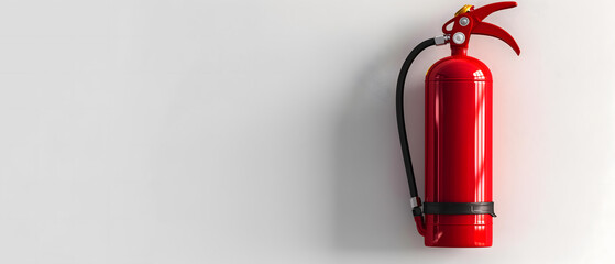Obraz premium High-Quality Red Fire Extinguisher Isolated on White Background