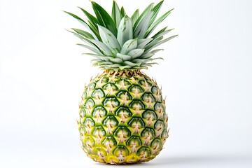 Fresh Pineapple on a Clean White Background for Healthy Concepts