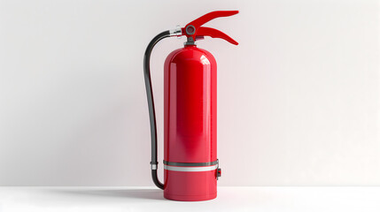 Fototapeta premium High-Quality Red Fire Extinguisher Isolated on White Background