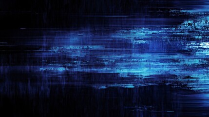 Fototapeta premium High contrast abstract blue digital glitch texture art that looks vibrant and modern, representing tech-themed visuals.
