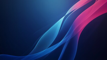 Obraz premium Minimalist digital background with smooth motion lines and gradient color scheme, ideal for clean technology and corporate use