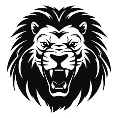 Stylized Lion Silhouette Vector Illustration for Creative Use