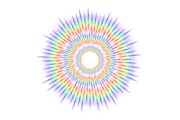 Rainbow Sunlight Effect, Exclusive Isolated on White Background, Vector Illustration