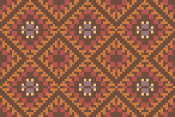 Fabric Pattern Abstract Geometric Pattern Wallpaperfolk Embroidery, Aztec Geometric Ornament Print. Design for Carpet, Wallpaper, Clothing, Wrapping, Fabric