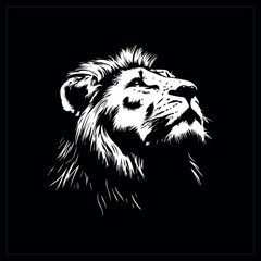 lion head isolated on white,head, lion, animal, vector, cartoon, wild, illustration, tattoo, cat, wolf, dog, mammal, mascot, face, isolated, black, silhouette, symbol, art, white, nature, animals, 
