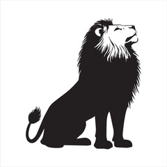 Obraz premium lion head isolated on white,head, lion, animal, vector, cartoon, wild, illustration, tattoo, cat, wolf, dog, mammal, mascot, face, isolated, black, silhouette, symbol, art, white, nature, animals, 