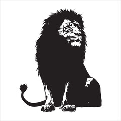 Obraz premium lion head isolated on white,head, lion, animal, vector, cartoon, wild, illustration, tattoo, cat, wolf, dog, mammal, mascot, face, isolated, black, silhouette, symbol, art, white, nature, animals, 