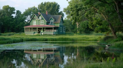 Obraz premium a green home and environmentally friendly construction