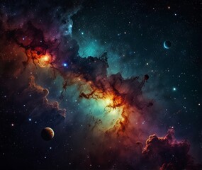 Obraz premium space futuristic background