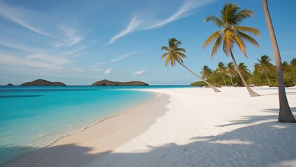 beach with palm trees