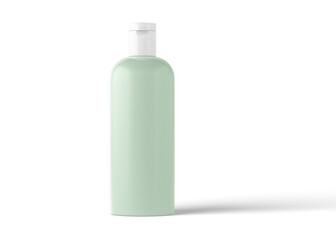 Cosmetic bottle without label, plastic bottle with dispenser mockup for liquid soap, shampoo, shower gel, lotion, body milk isolated on white background.