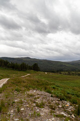 Hiking route across Carn Eighe, Glen Affric Scottish highlands